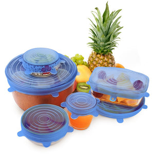Zero-Waste Reusable Food and Container Lids - 6pcs