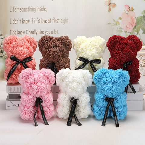 Image of Everlasting Rose Teddy Bear-Limited Stock