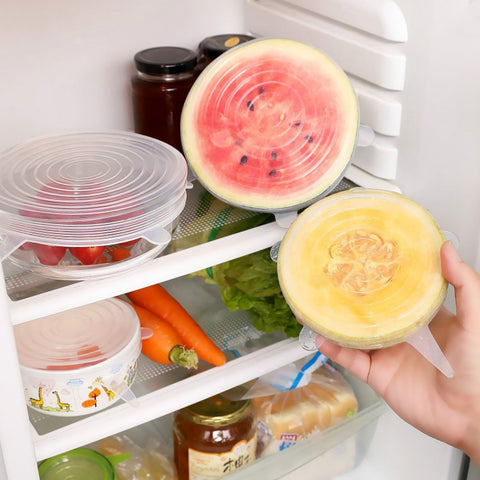Image of Zero-Waste Reusable Food and Container Lids - 6pcs