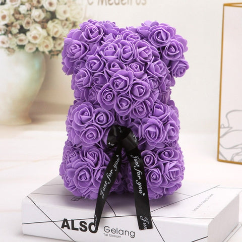 Image of Everlasting Rose Teddy Bear-Limited Stock