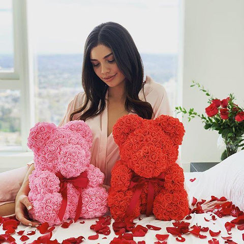 Image of Everlasting Rose Teddy Bear-Limited Stock